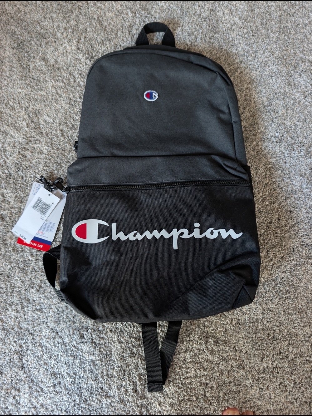 NWT Champion Black Manuscript Backpack 15" Laptop Sleeve Tech Bag School